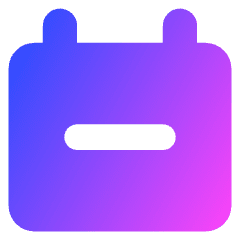 Calendar Subtract Icon from Core Gradient Set
