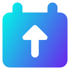 Calendar Upload Icon from Core Gradient Set