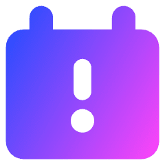 Calendar Warning Icon from Core Gradient Set