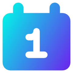 Daily Calendar Icon from Core Gradient Set