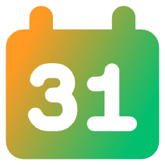 Monthly Calendar Icon from Core Gradient Set