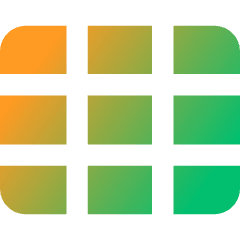 Rectangle Split Nine Icon from Core Gradient Set