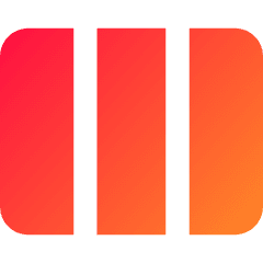 Rectangle Split Thirds Icon from Core Gradient Set