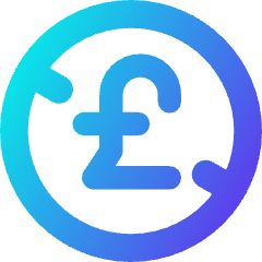 Non Commercial Pounds Icon from Core Gradient Set