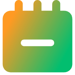 Notepad Subtract Icon from Core Gradient Set