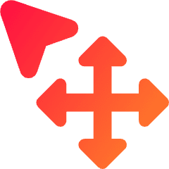 Arrow Cursor Move Icon from Core Gradient Set