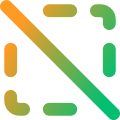 Selection Slash Icon from Core Gradient Set