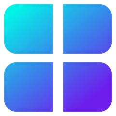 Dashboard Horizontal Rectangle Half Icon from Core Gradient Set