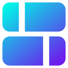 Dashboard Horizontal Rectangle Split 2 Icon from Core Gradient Set