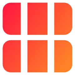 Dashboard Horizontal Rectangle Thirds Icon from Core Gradient Set