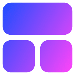 Dashboard Square Horizontal Rectangle 1 Icon from Core Gradient Set