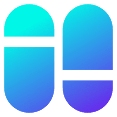 Dashboard Vertical Pills Split 2 Icon from Core Gradient Set