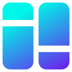 Dashboard Vertical Rectangle Split 2 Icon from Core Gradient Set