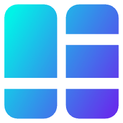 Dashboard Vertical Rectangle Split 4 Icon from Core Gradient Set