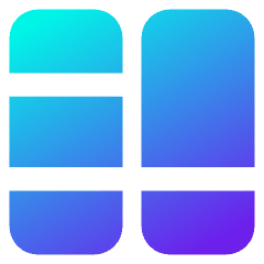 Dashboard Vertical Rectangle Split 6 Icon from Core Gradient Set