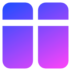 Dashboard Vertical Rectangle Split Top Icon from Core Gradient Set