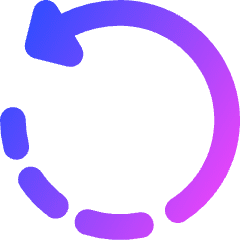 Rotate Left Dash 1 Icon from Core Gradient Set