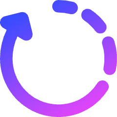 Rotate Right Dash 4 Icon from Core Gradient Set