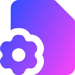 Document Setting Gear Icon from Core Gradient Set