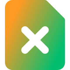 File Delete Icon from Core Gradient Set