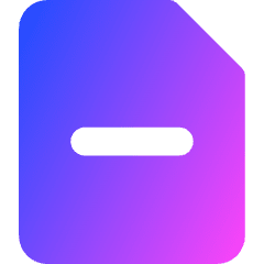 File Remove Icon from Core Gradient Set