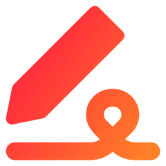 Fill And Sign Icon from Core Gradient Set