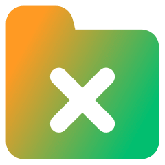 Folder Remove Icon from Core Gradient Set