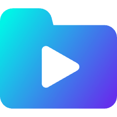 Video Folder Play Icon from Core Gradient Set