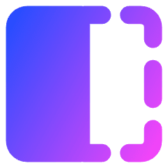 Flip Horizontal Square 2 Icon from Core Gradient Set