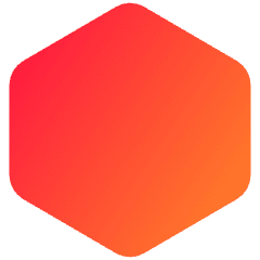Hexagon Shape Icon from Core Gradient Set