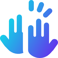 High Five Icon from Core Gradient Set