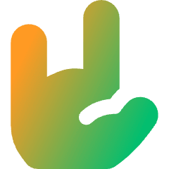 Love Hand Icon from Core Gradient Set