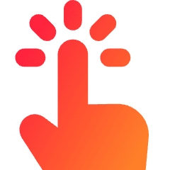 One Finger Long Tap Icon from Core Gradient Set