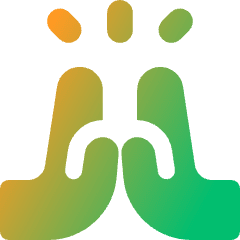 Praying Hand Icon from Core Gradient Set