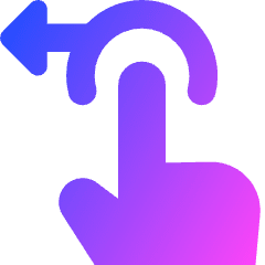 Swipe Left Icon from Core Gradient Set