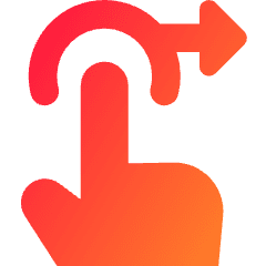 Swipe Right Icon from Core Gradient Set