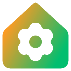 Home Setting Gear Icon from Core Gradient Set