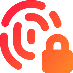 Fingerprint Lock Privacy Icon from Core Gradient Set
