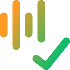 Voice Activation Check Validate Icon from Core Gradient Set