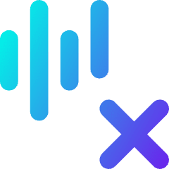 Voice Activation Delete Cross Icon from Core Gradient Set