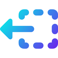 Track Select Left Tool Icon from Core Gradient Set