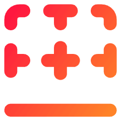 Border Bottom Icon from Core Gradient Set