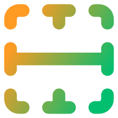 Border Horizontal Icon from Core Gradient Set