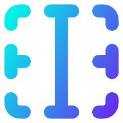 Border Vertical Icon from Core Gradient Set