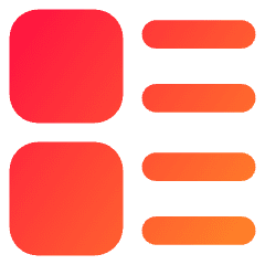 Layout Lists Icon from Core Gradient Set