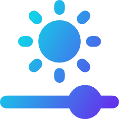 Brightness Slider Horizontal Icon from Core Gradient Set