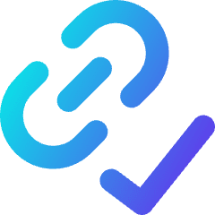 Link Chain Check Validate Icon from Core Gradient Set