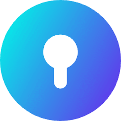 Keyhole Lock Circle Icon from Core Gradient Set