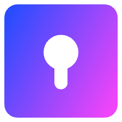 Keyhole Lock Square Icon from Core Gradient Set