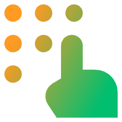 Dial Pad Finger 1 Icon from Core Gradient Set